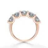 Pierścionek z dużymi diamentami różowe złoto SBP_021